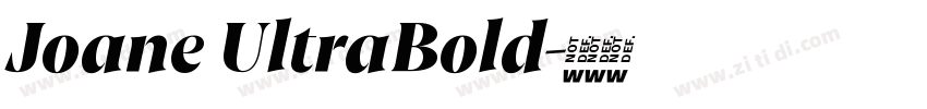 Joane UltraBold字体转换